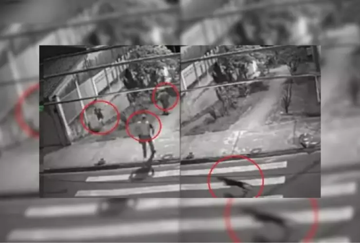 VIDEO ¡Todo al mismo tiempo! Cámara de seguridad capta múltiples persecuciones en 28 segundos