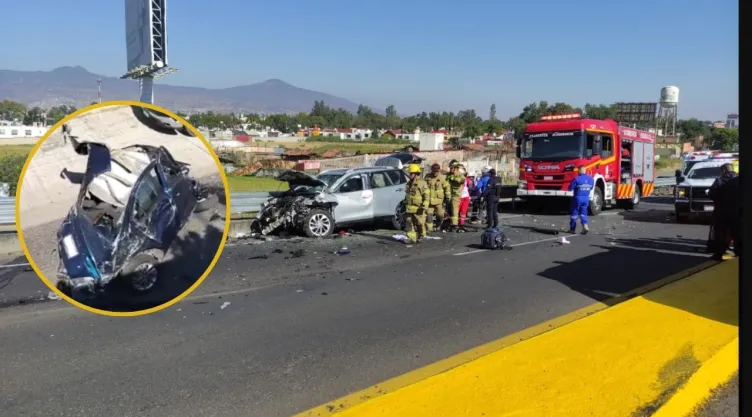 Choque múltiple en salida a Pátzcuaro: un vehículo cayó del puente en Morelia