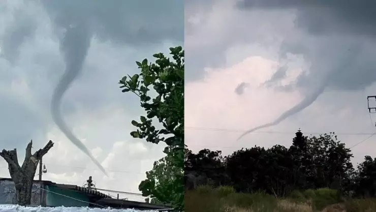 ¿Captaron tornado en Lerdo de Tejada?