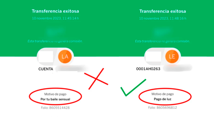 Conceptos de transferencias
