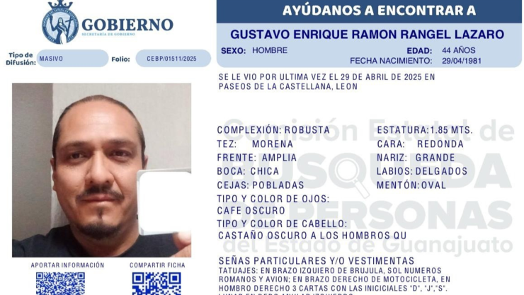Desaparecidos Guanajuato ¿Quién es Gustavo Enrique Ramón Rangel Lázaro y qué sabemos de su desaparición en León.png