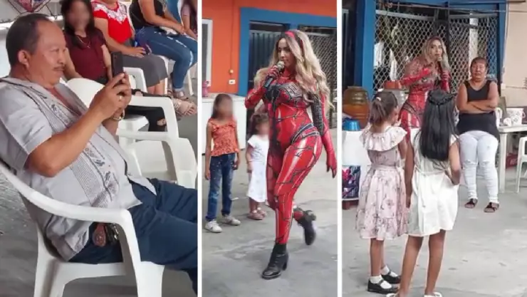 Mujer reclama a animadora por bailarle a su esposo
