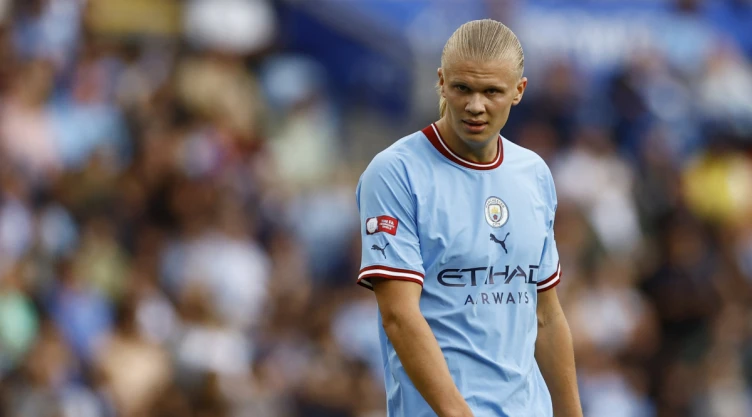 Erlin Haaland con el Manchester City