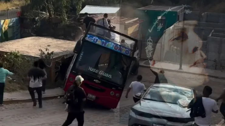 VIDEO: Santa Fe Klan sufrió aparatoso accidente en un autobús tras falla mecánica