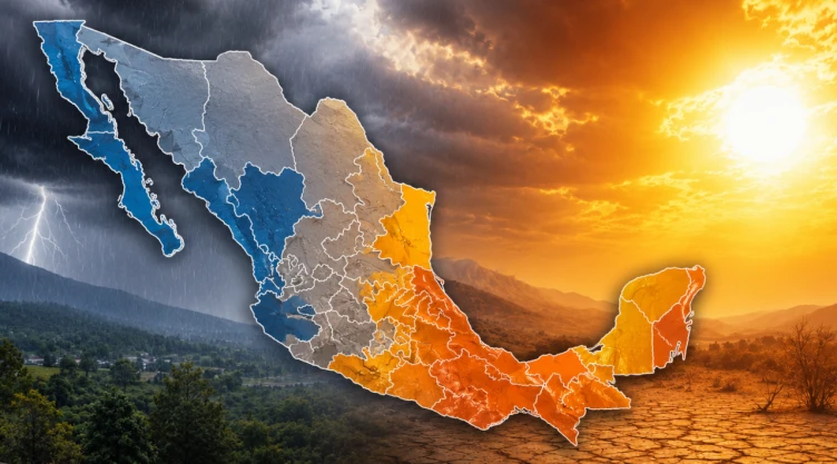 Mapa de lluvias con la llegada de la Canícula 2026 a México