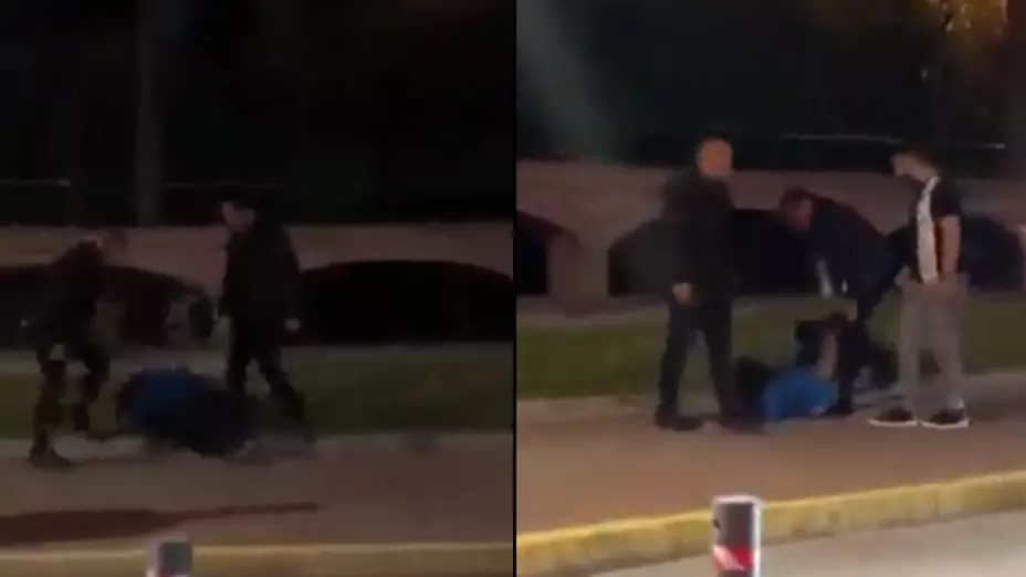 Puebla cadeneros golpean joven zona de bares