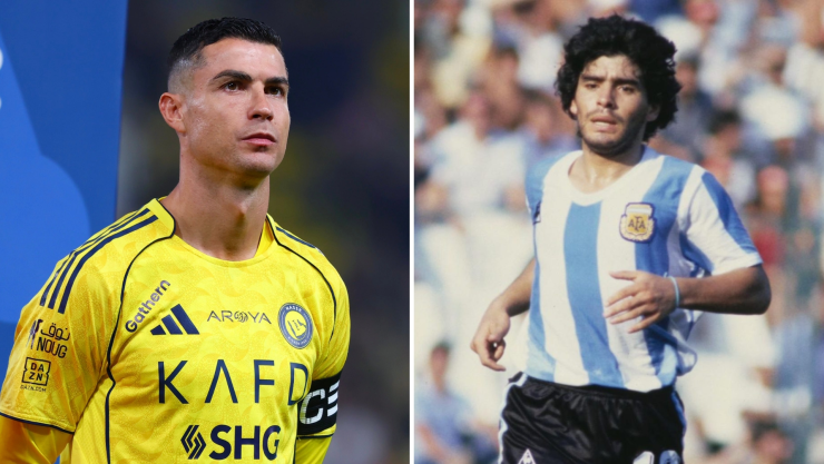 Cristiano Ronaldo y Diego Maradona