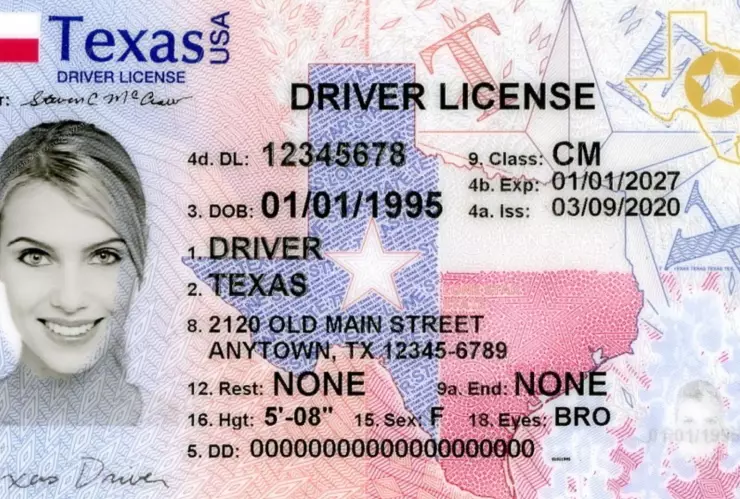 La tarjeta REAL ID de Texas.
