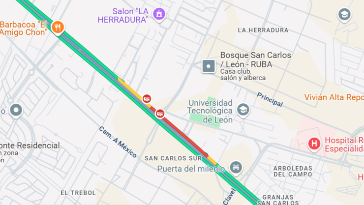 León Accidente provoca tráfico en bulevar Aeropuerto, 14 junio 2025.png