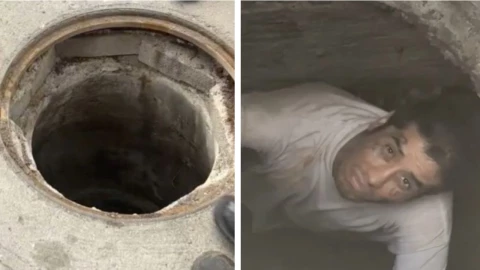 VIDEO: Hombre fue rescatado tras quedar atrapado tres días en alcantarilla de Guanajuato