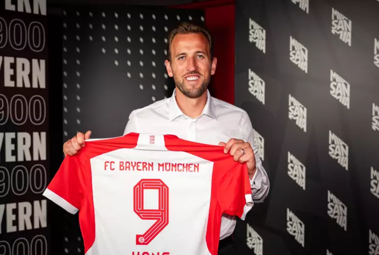 Harry Kane con la camiseta del Bayern Munich