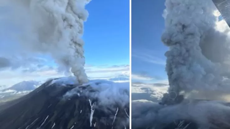 Volcán erupción Rusia