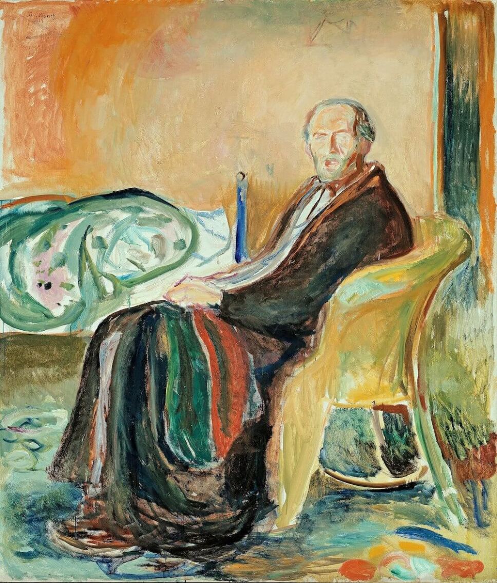 Autorretrato con la gripe española munch
