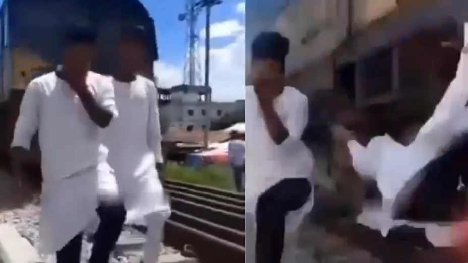 Hombre atropellado por tren