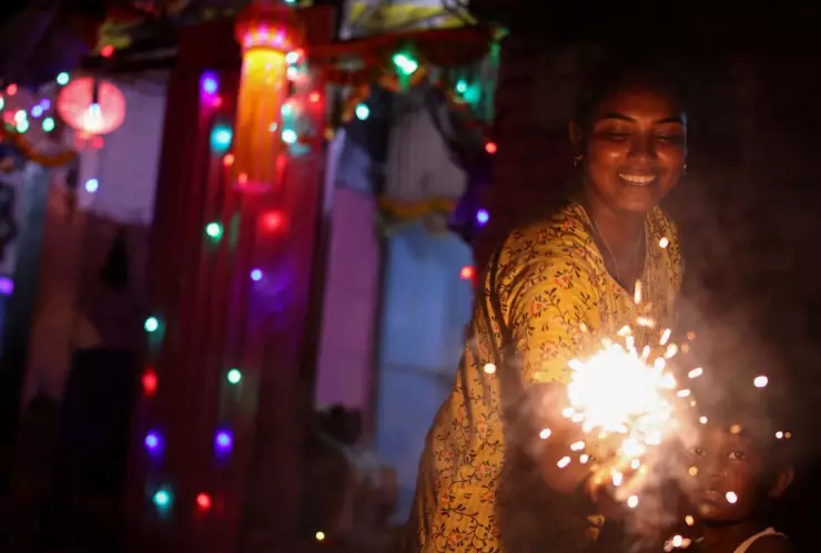 Celebracion del Diwali en India 2024