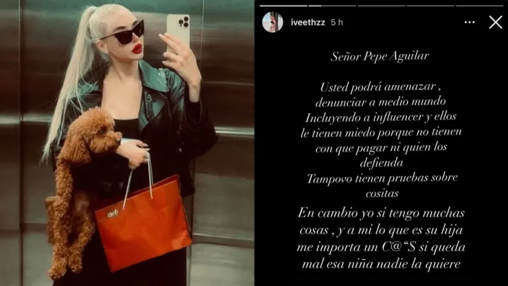 ¿Embarazada? Tiktoker manda mensaje a Pepe Aguilar tras desmentir su romance con Christian Nodal