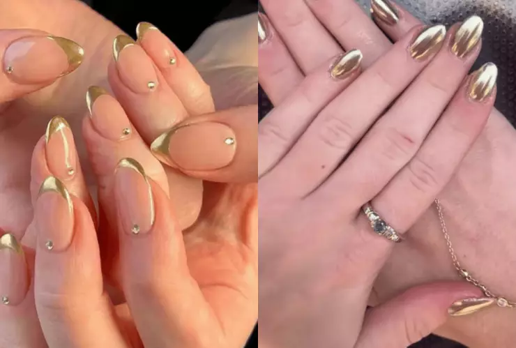 5 diseños dorados para uñas cortas ideal para recibir el Año Nuevo con abundancia.png