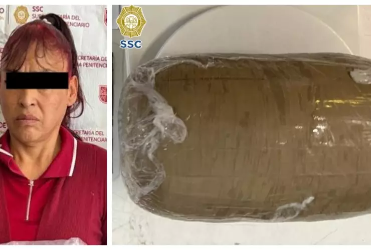 Mujer fue detenida por querer meter droga a la Penitenciaría de CDMX