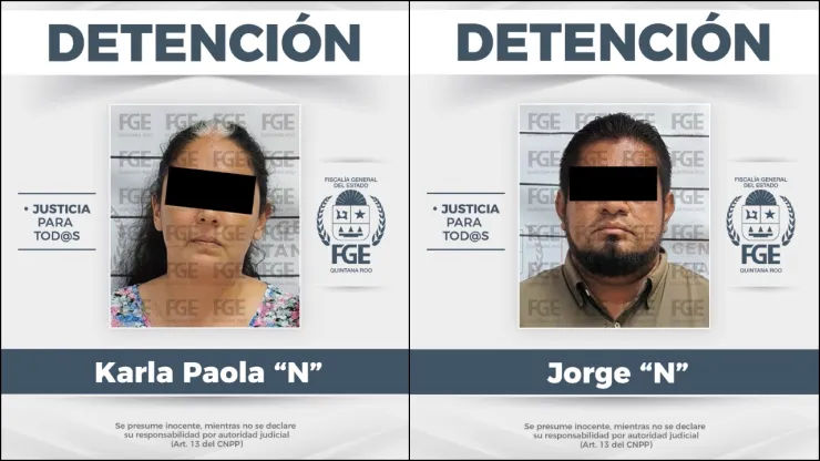 Karla “N” y Jorge “N” formaban parte de la red de presunta extorsión en Playa del Carmen