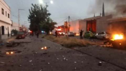 Así fue la explosión de un coche bomba en Acámbaro, Guanajuato
