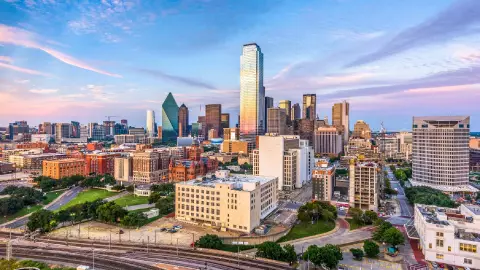 Una panor&aacute;mica de la ciudad de Dallas, en Texas.