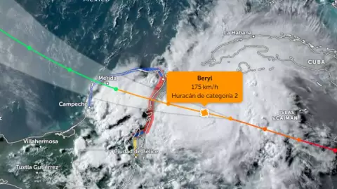 EN VIVO_ Trayectoria del Huracán Beryl rumbo a Yucatán HOY 4 de julio de 2024