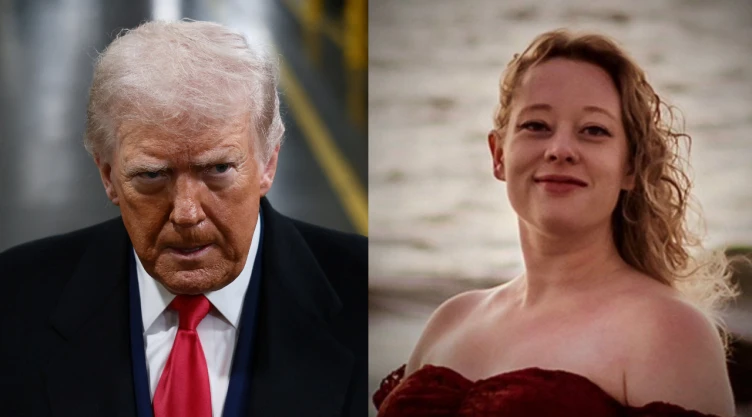 A doble caja: El presidente de estados unidos, donald trump (izquierda) y renee good, la mujer asesinada por un agente de ice el 7 de enero de 2026