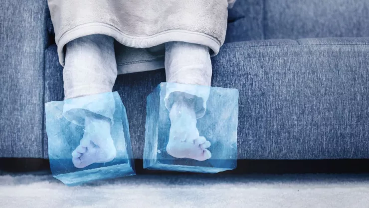 Persona con mucho frío