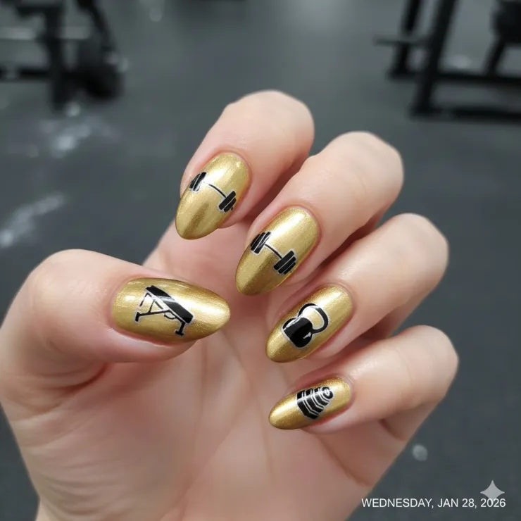 7 diseños de uñas con dibujos de mancuernas de gym: son hermosas para cualquier tipo de piel