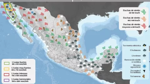 Clima en México 22 de marzo