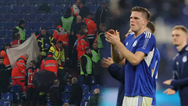Jugadores del Schalke 04 lamentan fallecimiento de aficionado en pleno partido