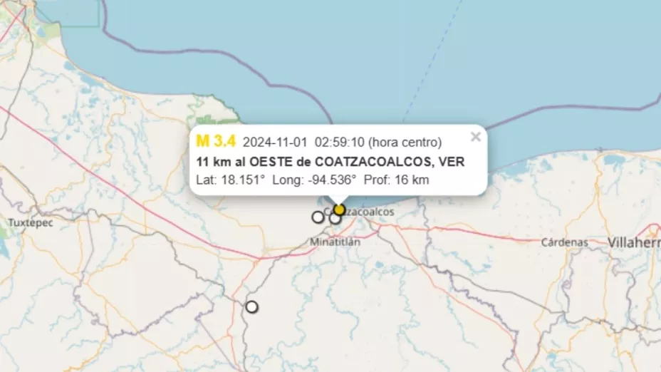 Sismo en Coatzacoalcos