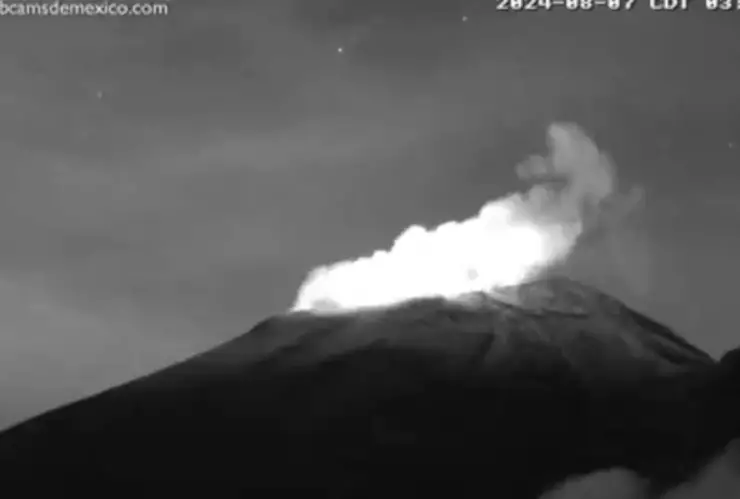 volcán popocatépetl hoy 7 agosto 2024
