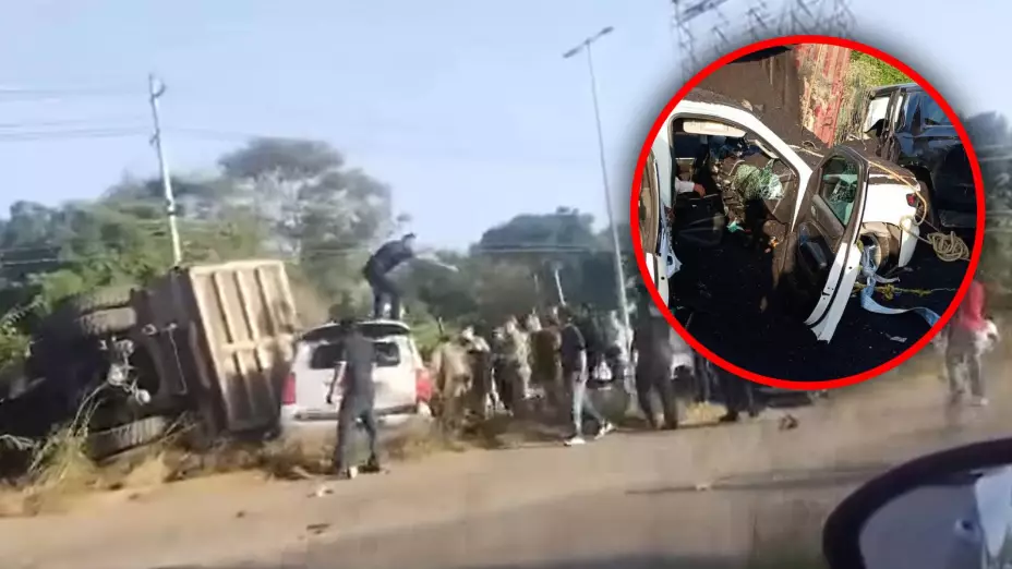 Fuerte accidente entre varios vehículos en la carretera federal 307 a la altura de Puerto Morelos HOY; esto se sabe (VIDEO).jpg