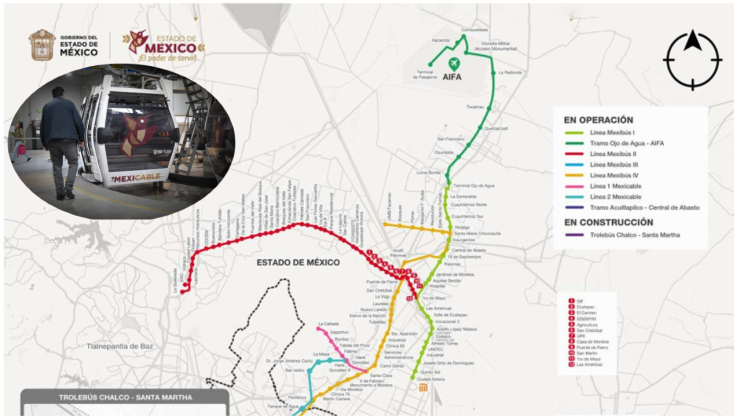 Estos serán los transbordos gratis en Mexicable y Mexibús.
