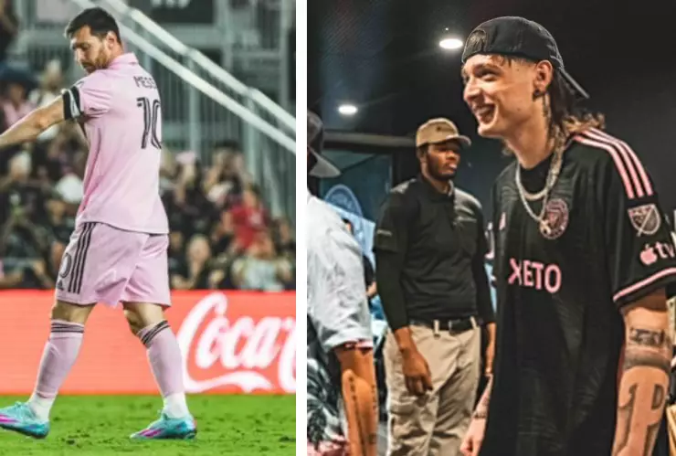 ¿Messi es fan de Peso Pluma_ Así fue el saludo entre Lionel Messi y Peso Pluma