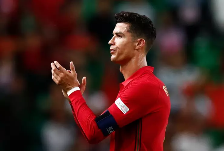 Cristiano Ronaldo con la camiseta de la selección de Portugal