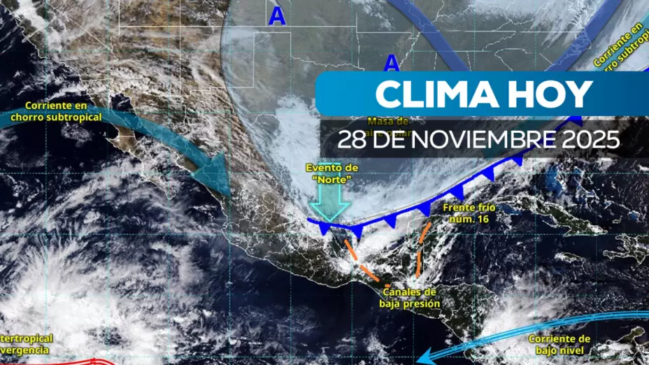clima hoy 28 de noviembre en México