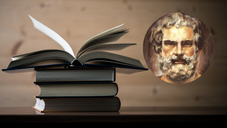 Anaximandro de Mileto, filósofo griego El principio y elemento de las cosas es lo indefinido.png