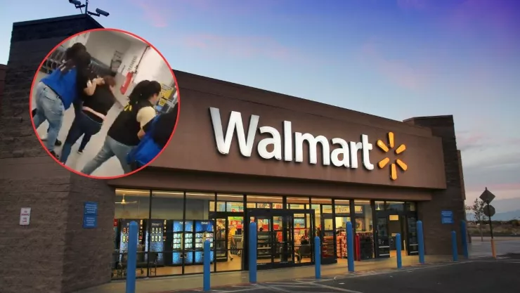 Trabajadoras de Walmart pelean con farderas