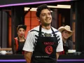 Harold preparó una tostada de robalo