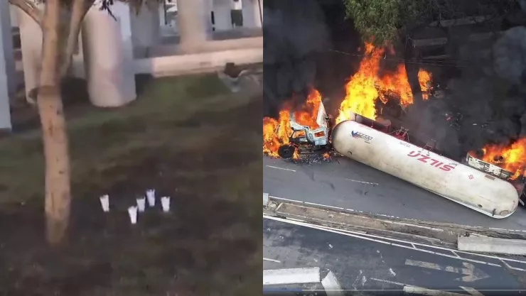 Puente de la Concordia tras la explosión de una pipa de gas LP