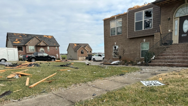 Una vivienda en Tennessee devastada tras el paso del huracán Helene.