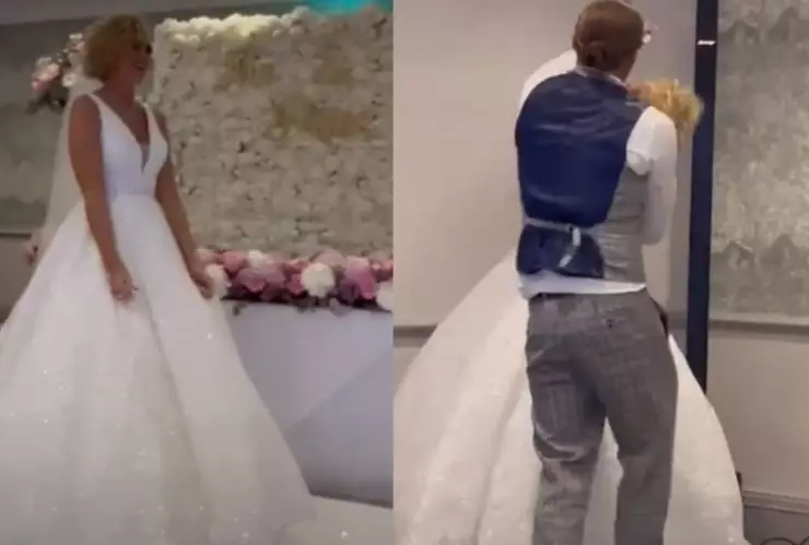 VIDEO: Novio le arroja pastel a su pareja en plena boda y se viralizan