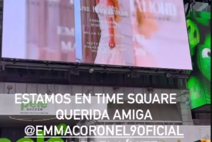 La aparici&oacute;n de Emma Coronel en Times Square