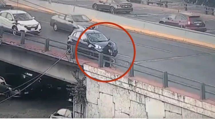 hombre intenta lanzarse del puente con su perro en Monterrey