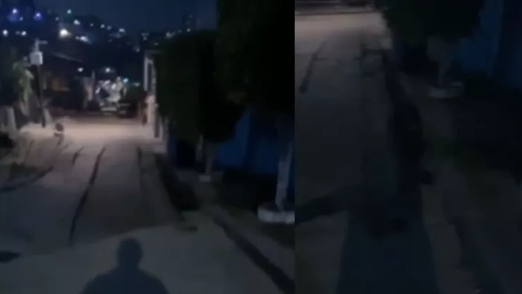 Calle hundida en Tijuana