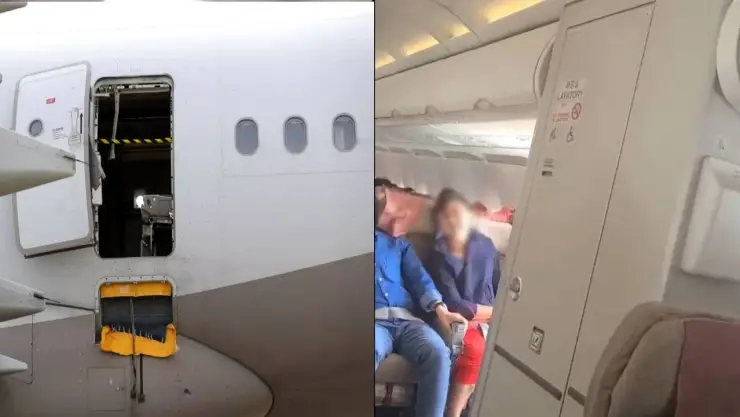 Hombre que abrió la puerta de emergencia en pleno vuelo se confiesa