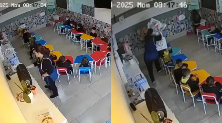 Video dl 18 de agosto de 2025 donde una maestra de Brasil golpea a un alumno de un jardín de niños
