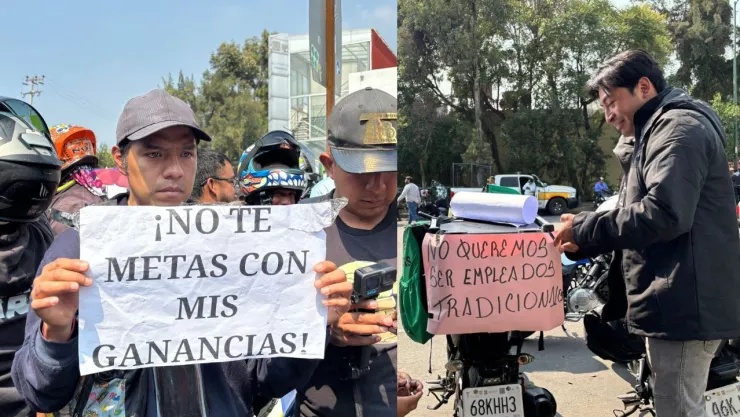 Repartidores de aplicación se manifiestan en Cámara de Diputados; esta es la razón